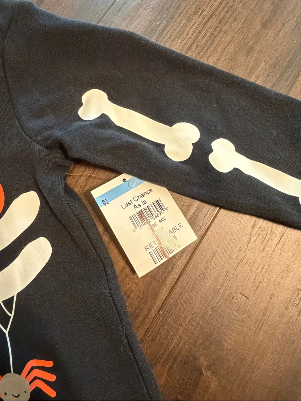 Carter's Black Skeleton Graphic Baby 18 months One-Piece Halloween pumpkin